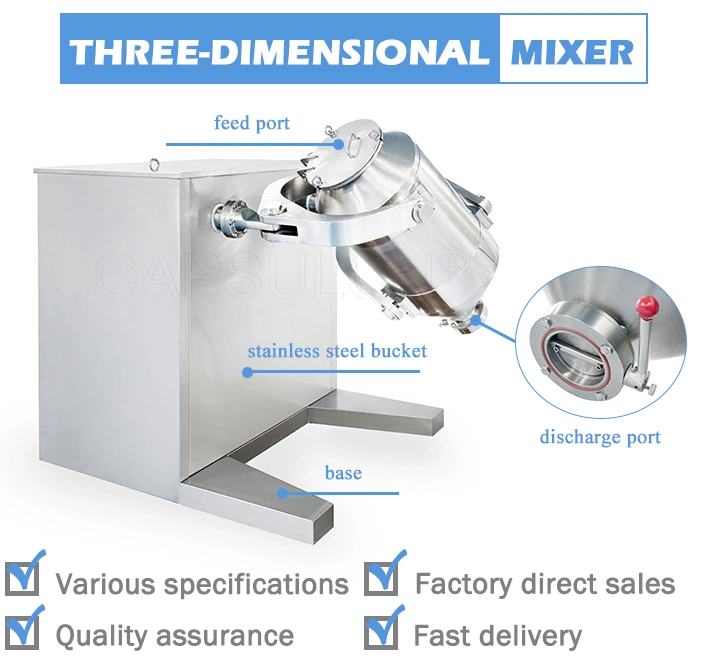 Sh20 Type Powder Mixer with Three-Dimensional Swing, 3D Powder Blending Machine