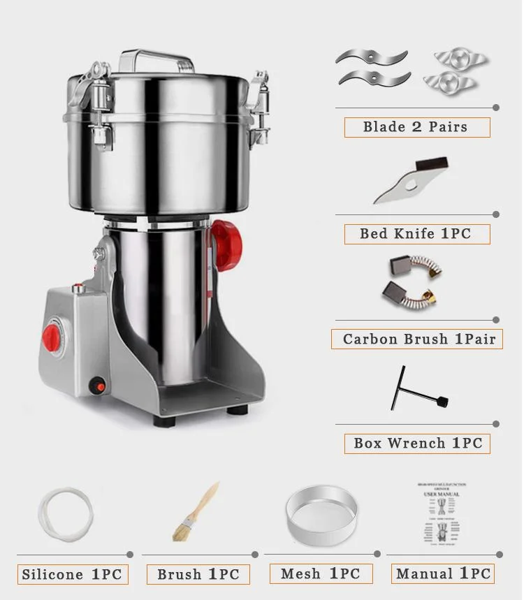 Ootd 3000g Power Grinder Dry Spice Food Mini Flour Mill Atta Chakki Auto Rice Mill Machine